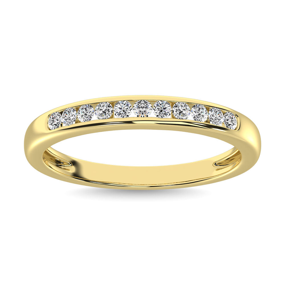 10K Yellow Gold 1/5 Ct.Tw. Diamond Anniversary Band