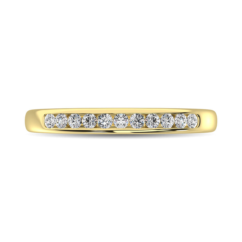 10K Yellow Gold 1/5 Ct.Tw. Diamond Anniversary Band