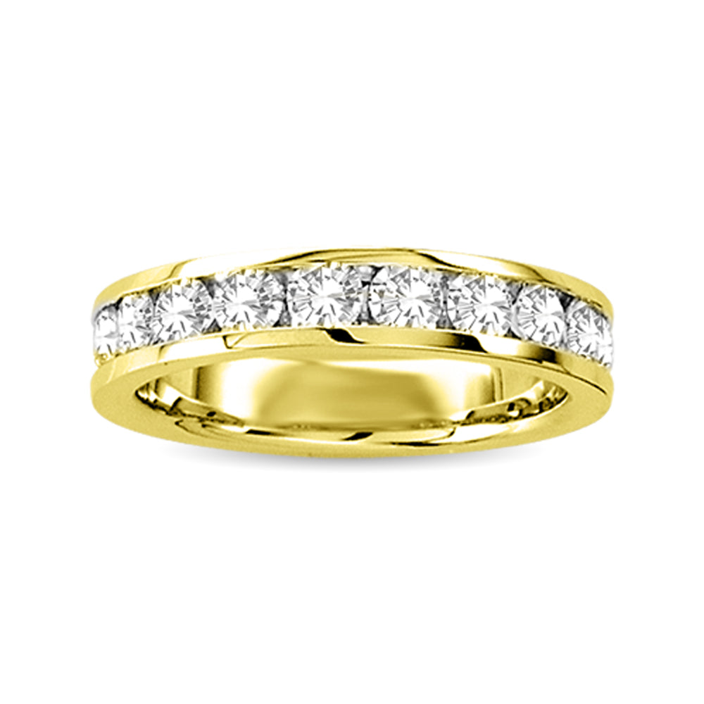 Diamond Machine Band 1/20 ct tw Round-cut 10K Yellow Gold