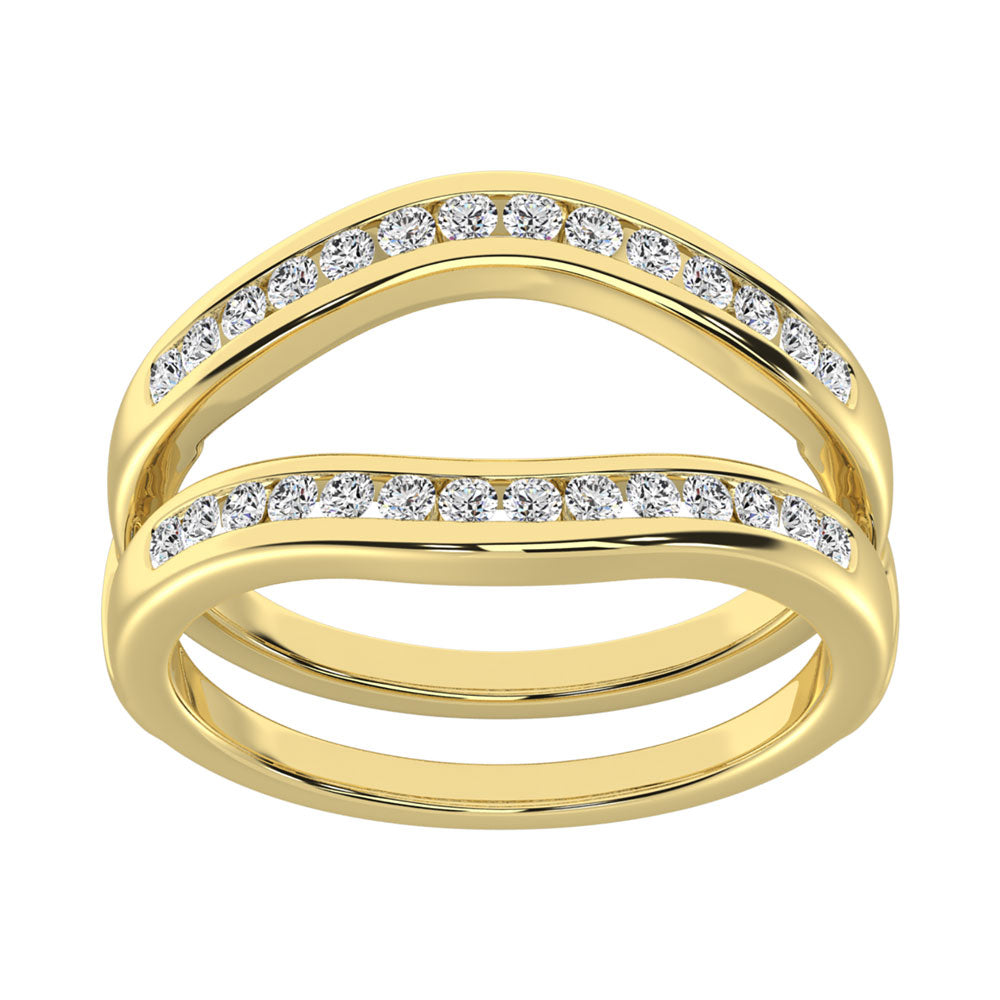 Diamond 3/4 Ct.Tw. Guard Ring in 10K Yellow Gold