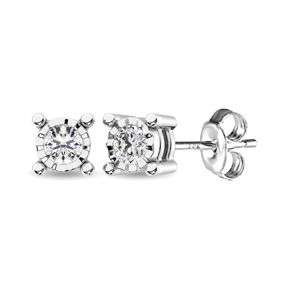 Diamond 5/8 Ct.Tw. Solitaire Stud Earrings in 14K White Gold