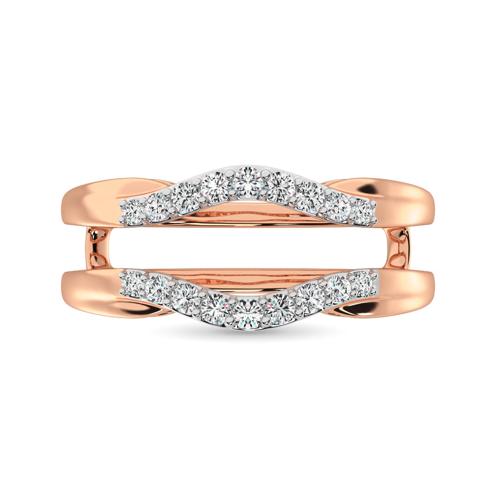 10K Rose Gold 1/4 Ct.Tw.Diamond Guard Ring