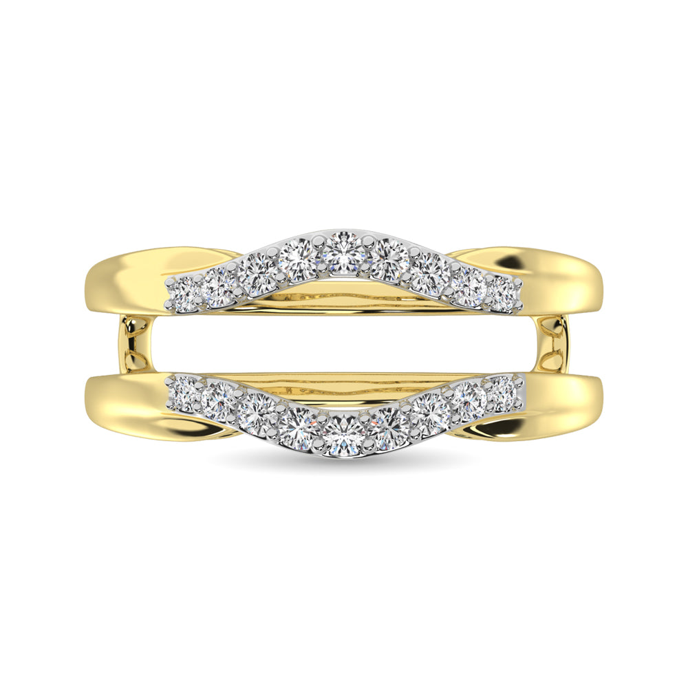 10K Yellow Gold 1/4 Ct.Tw.Diamond Guard Ring