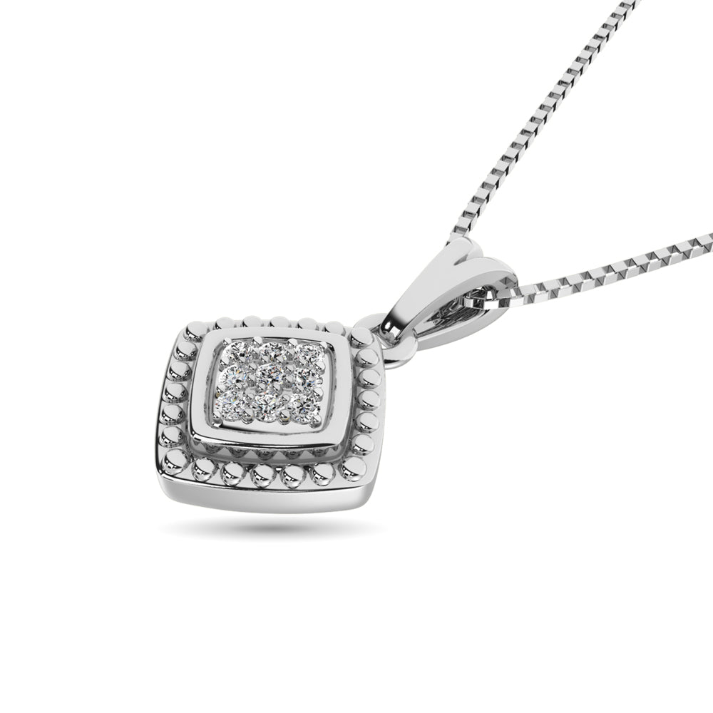 Diamond Fashion Pendant 1/50 ct tw Round-cut in Sterling Silver