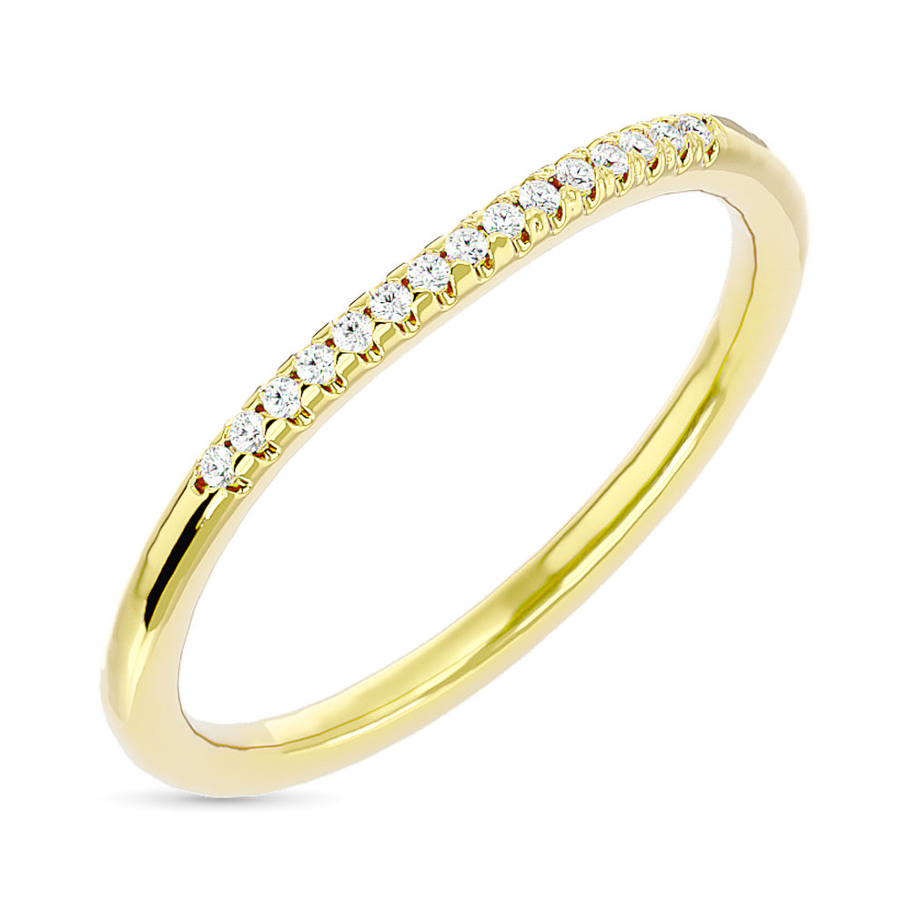 Diamond 1/20 ct tw Round-cut Wedding Band in 10K Yellow Gold