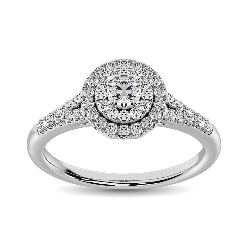 Diamond Engagement Ring 1/2 ct tw in 10K White Gold