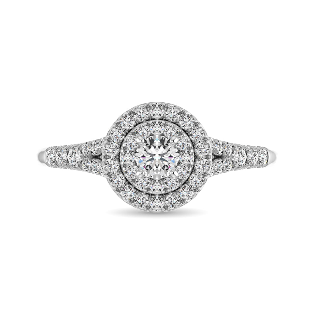 Diamond Engagement Ring 1/2 ct tw in 10K White Gold