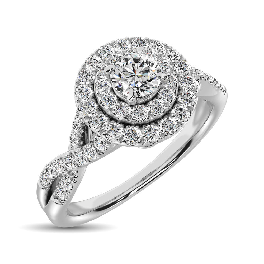 Diamond Engagement Ring 1/2 ct tw in 10K White Gold