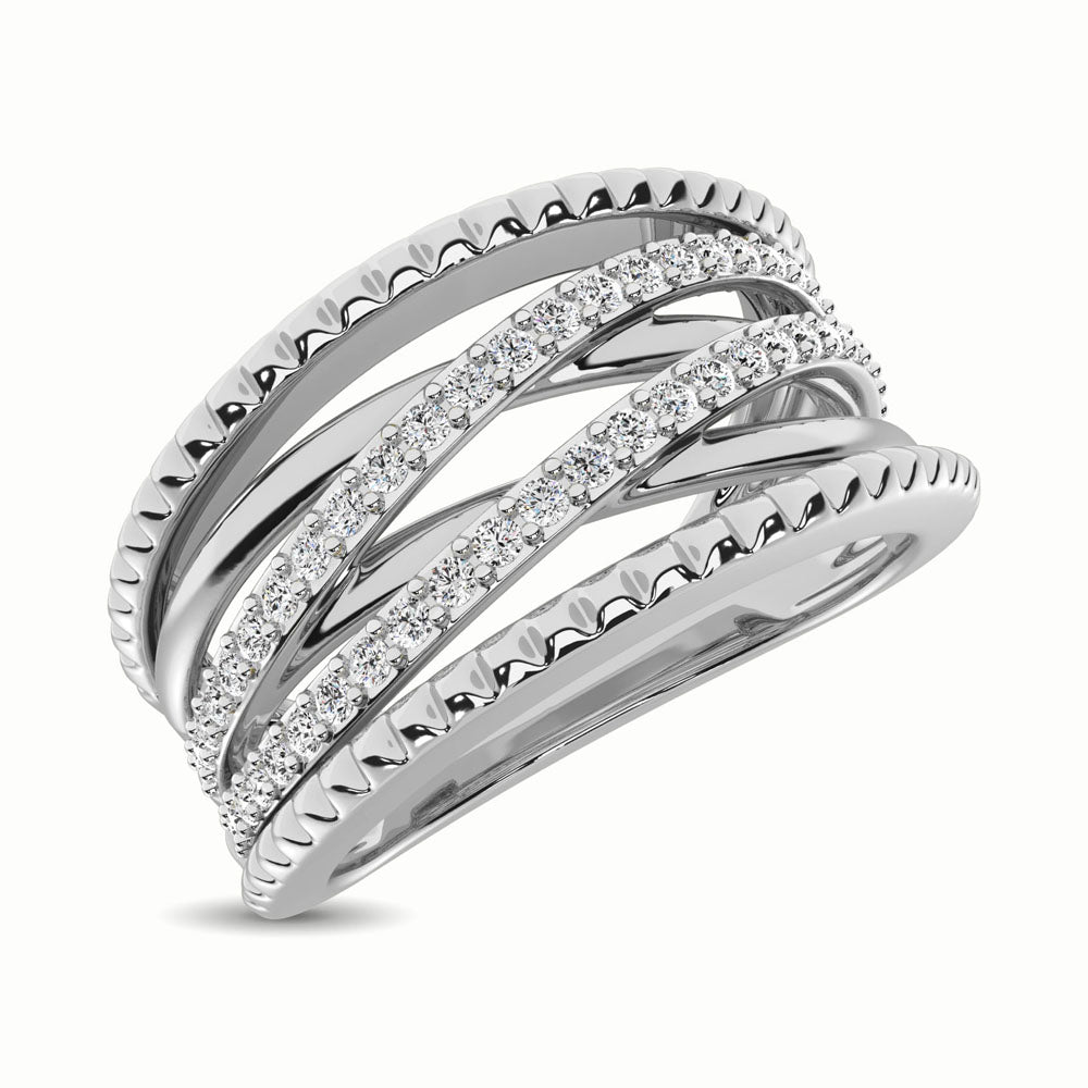 14K White Gold 1/3 Ct.Tw. Diamond Fashion Ring