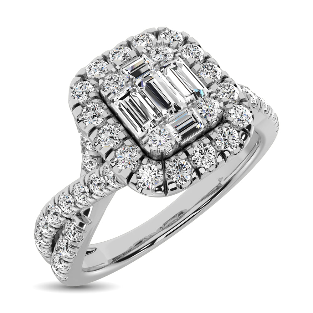 Diamond 7/8 Ct.Tw. Engagement Ring in 14K White Gold