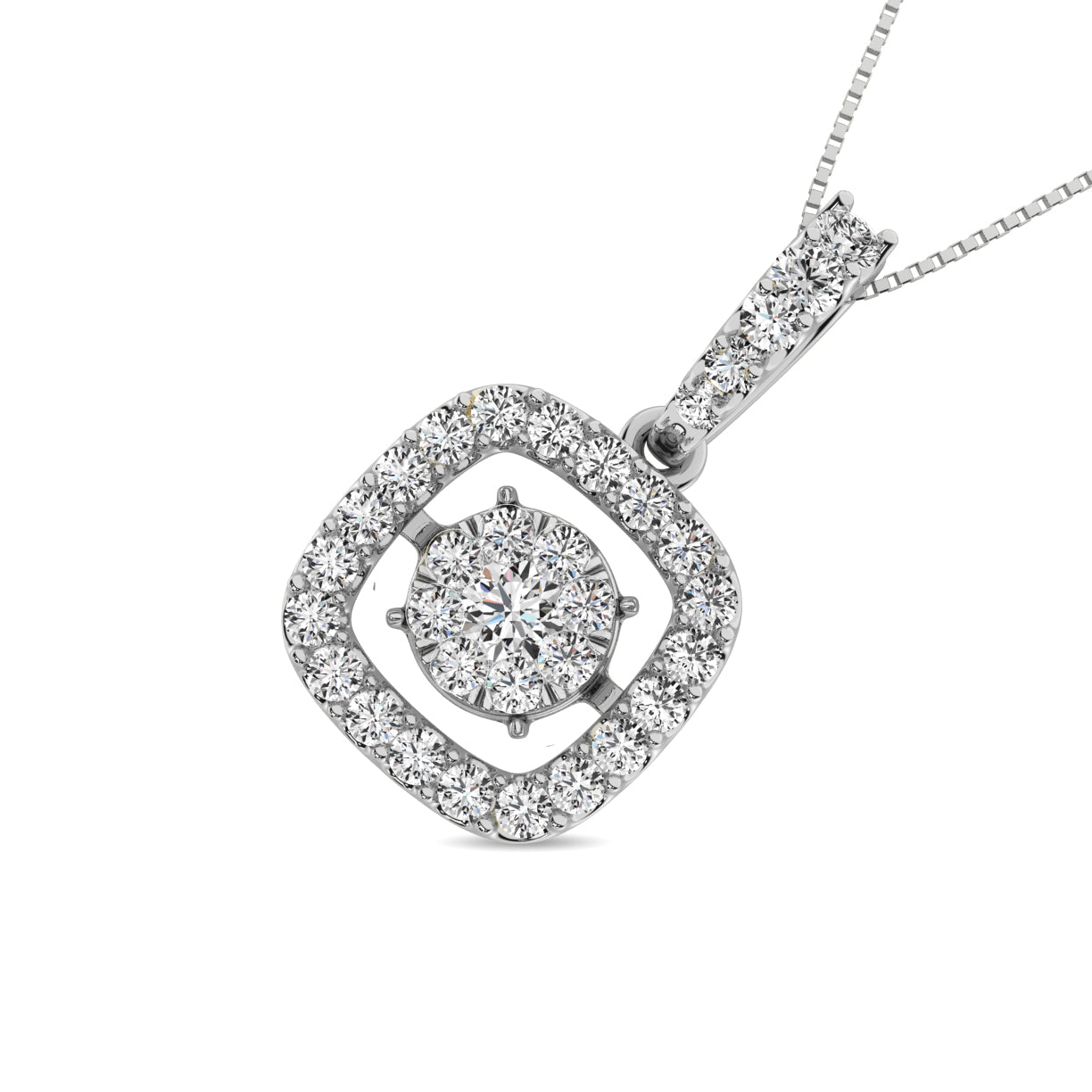 Diamond 1 Ct.Tw. Shimmering Pendant in 14K White Gold