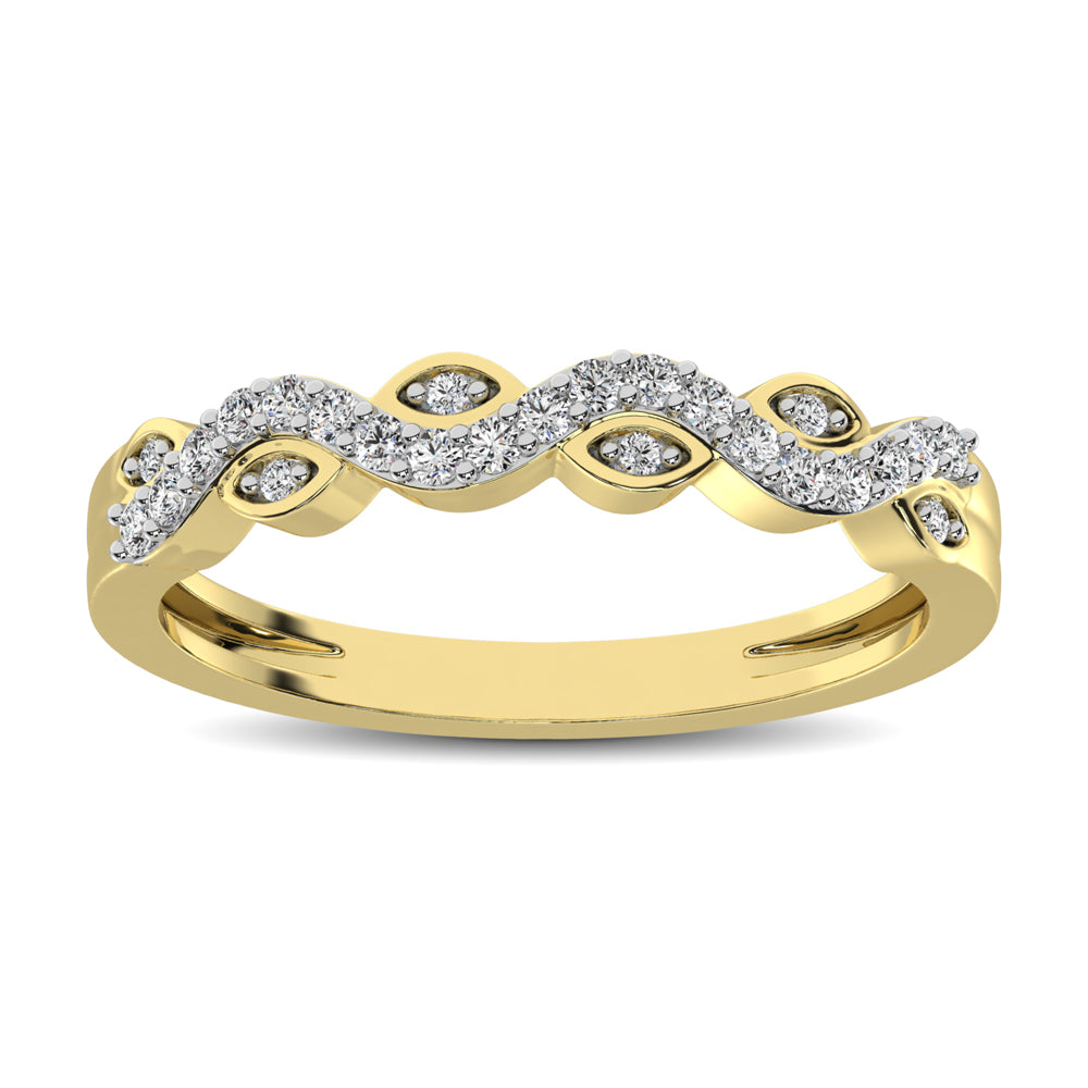 Diamond 1/6 Ctw  Twist Band in 14K Yellow Gold - thediamondsq