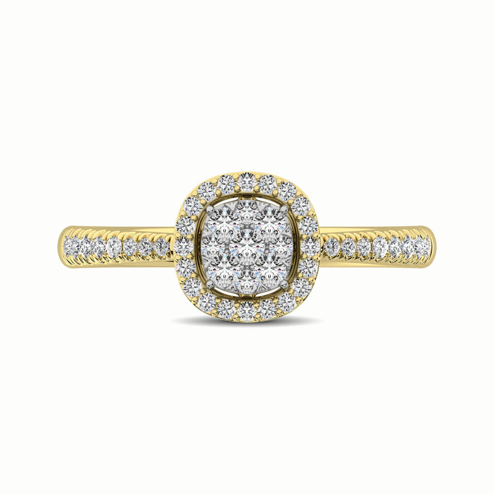 14K Yellow Gold 1/3 Ct.Tw. Diamond Fashion Ring