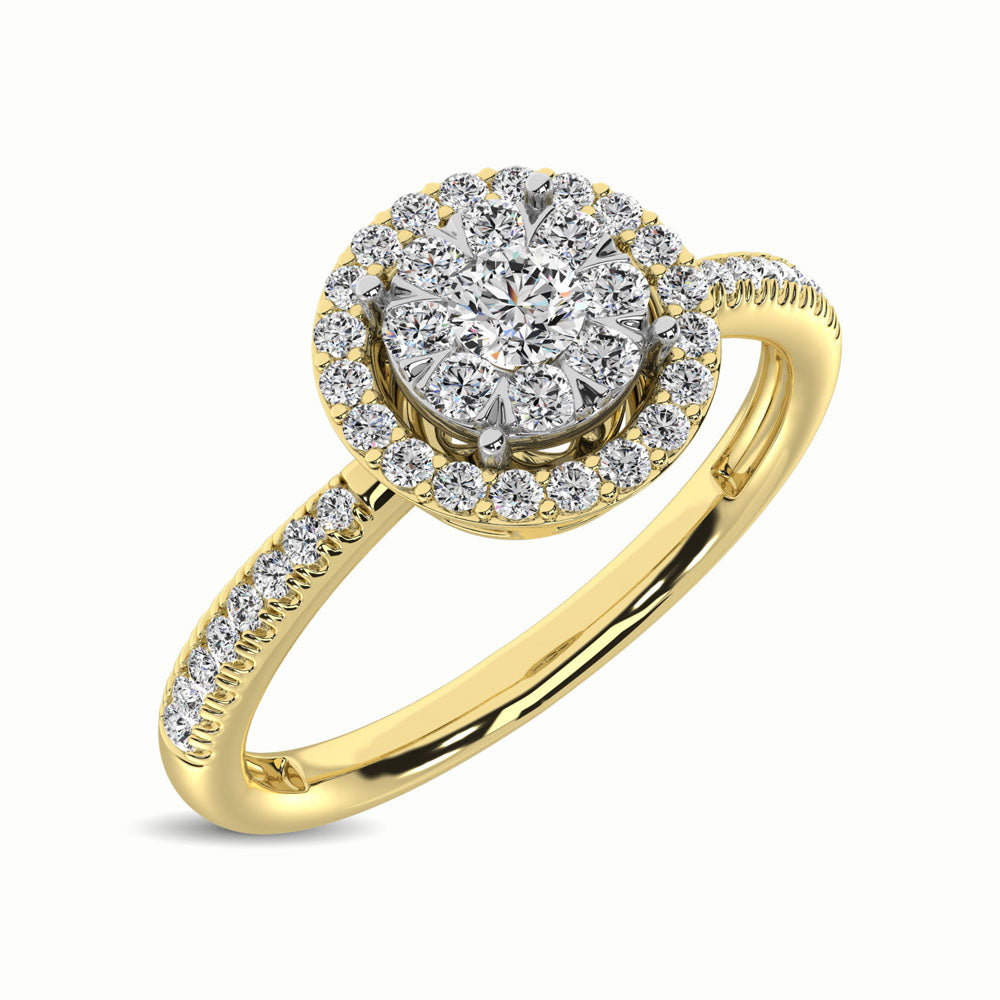 14K Yellow Gold 1/3 Ct.Tw. Diamond Fashion Ring