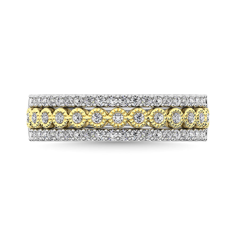 Diamond 3/8 Ct.Tw. Fashion Band in 10K Two Tone Gold