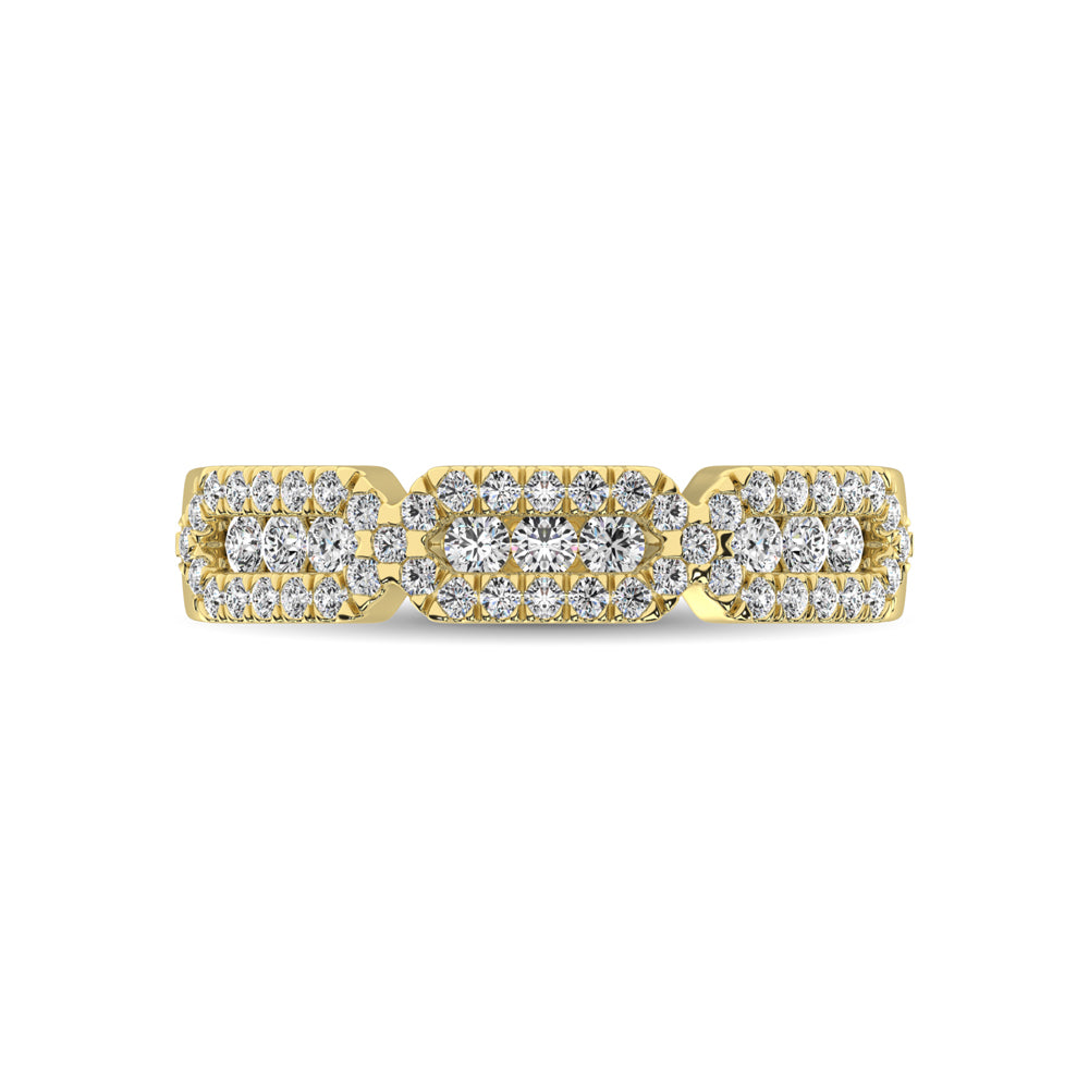 14K Yellow Gold 1/2 Ct.Tw. Diamond Stackable Band - thediamondsq