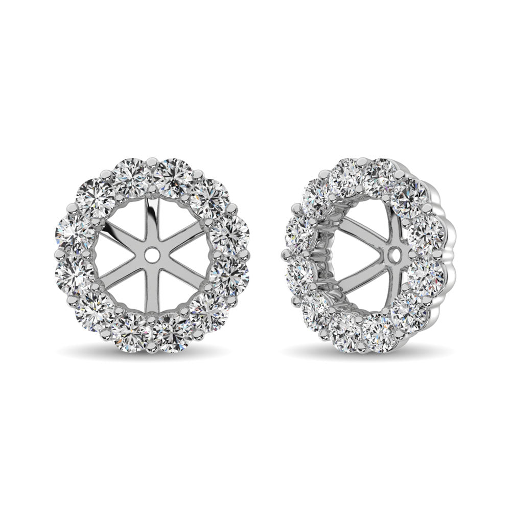 14K White Gold Diamond 1/3 Ct.Tw. Earrings Jacket