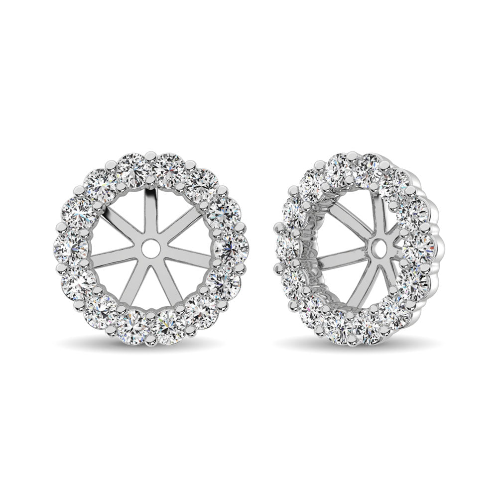 14K White Gold Diamond 1/3 Ct.Tw. Earrings Jacket