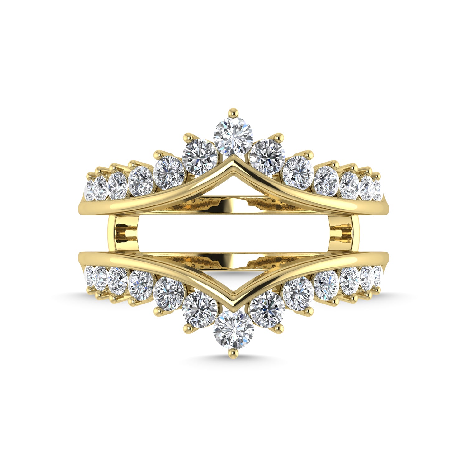 Diamond 3/4 Ct.Tw. Guard Ring in 14K Yellow Gold