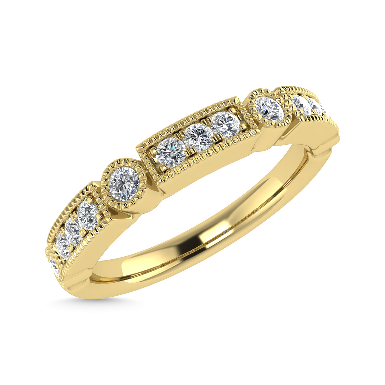 Diamond 1/4 Ct.Tw. Stack Band in 14K Yellow Gold