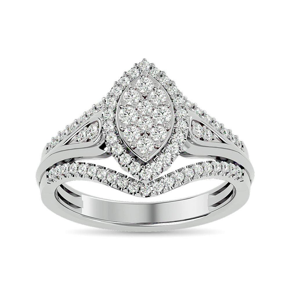 Diamond Engagement Ring 1/2 ct tw in 10K White Gold