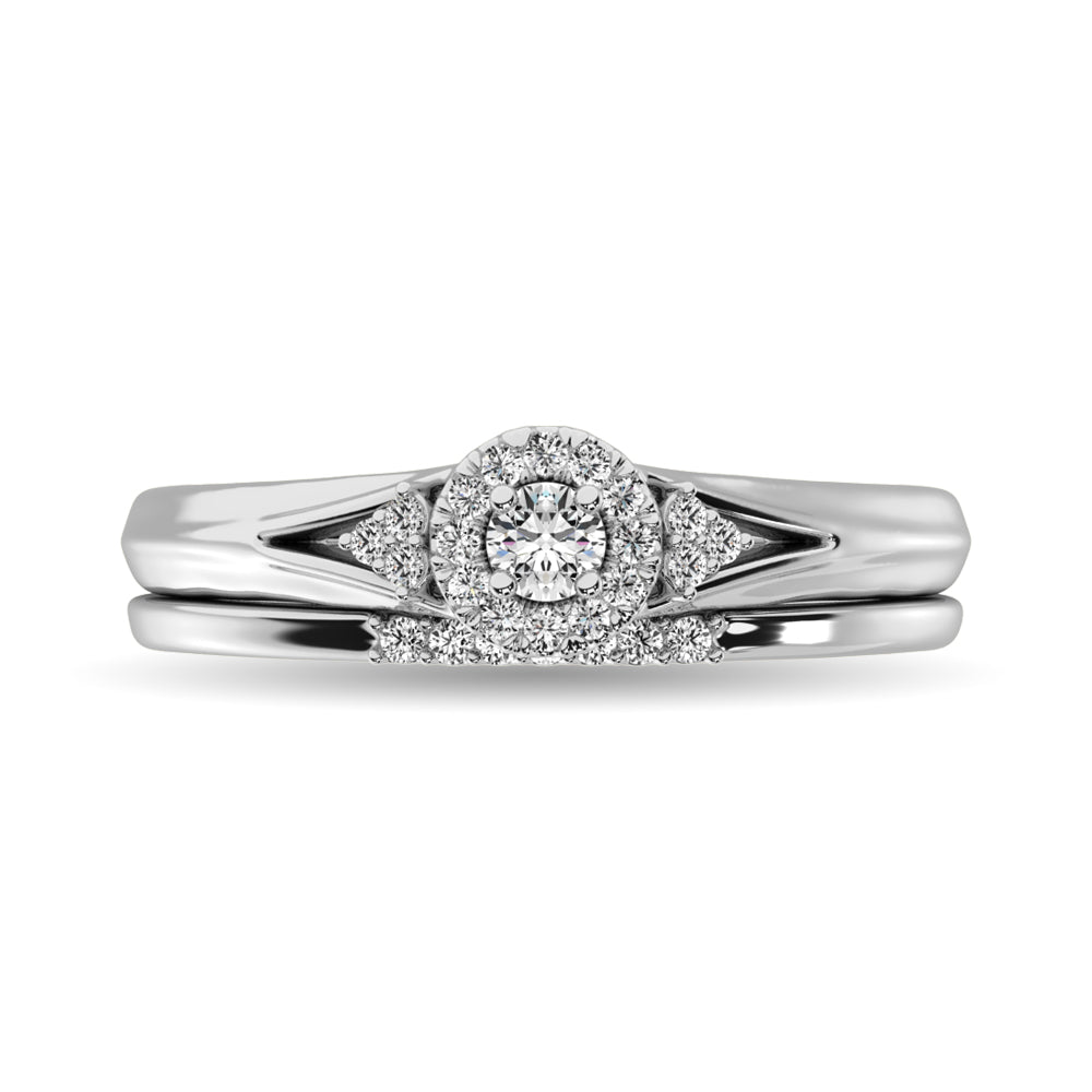 Diamond Bridal Ring 1/4 ct tw in Round-cut 10K White Gold