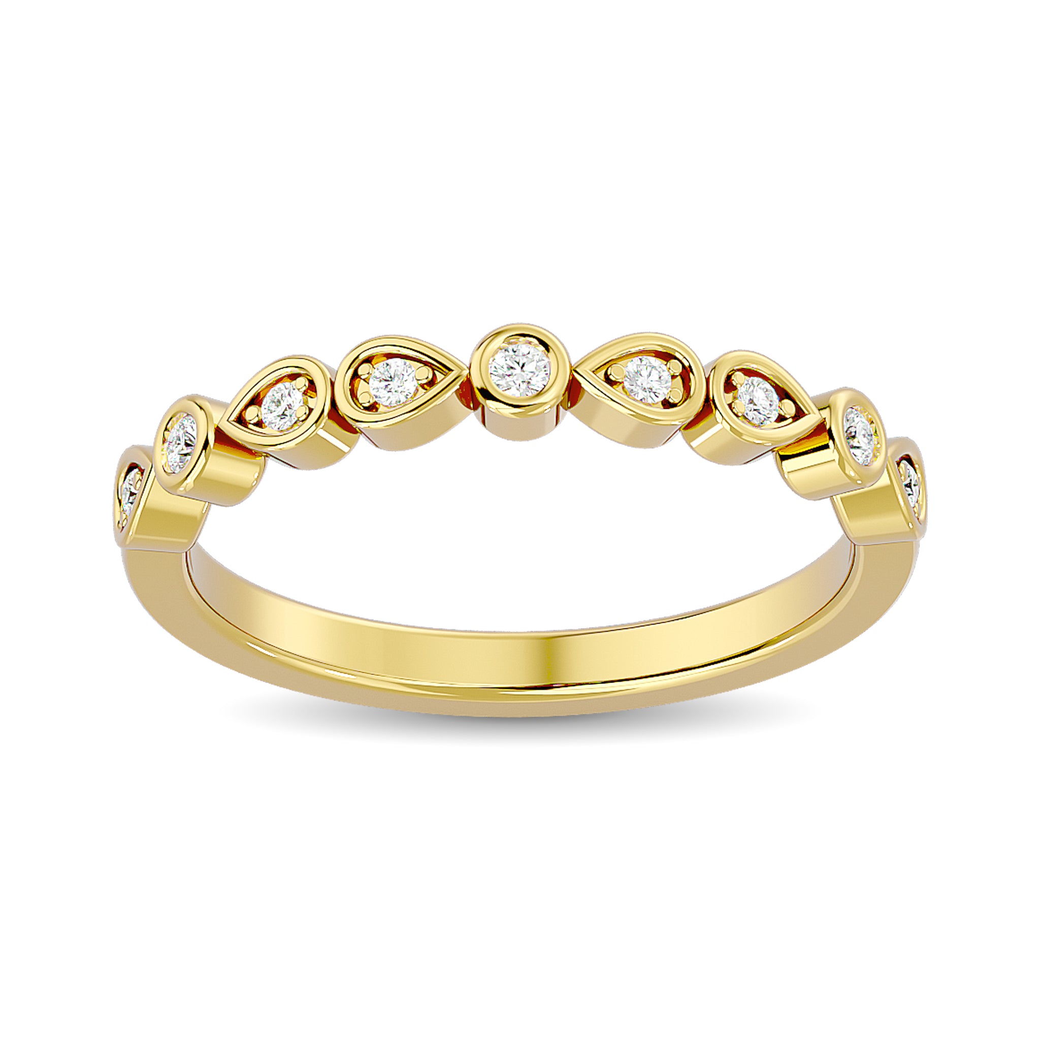 Diamond 1/10 ct tw Stackable band in 10K Yellow Gold