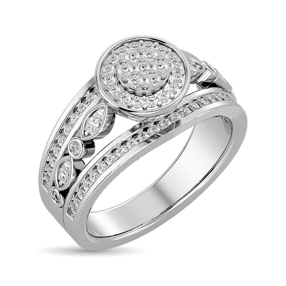 Diamond Engagement Ring 1/2 ct tw in 10K White Gold