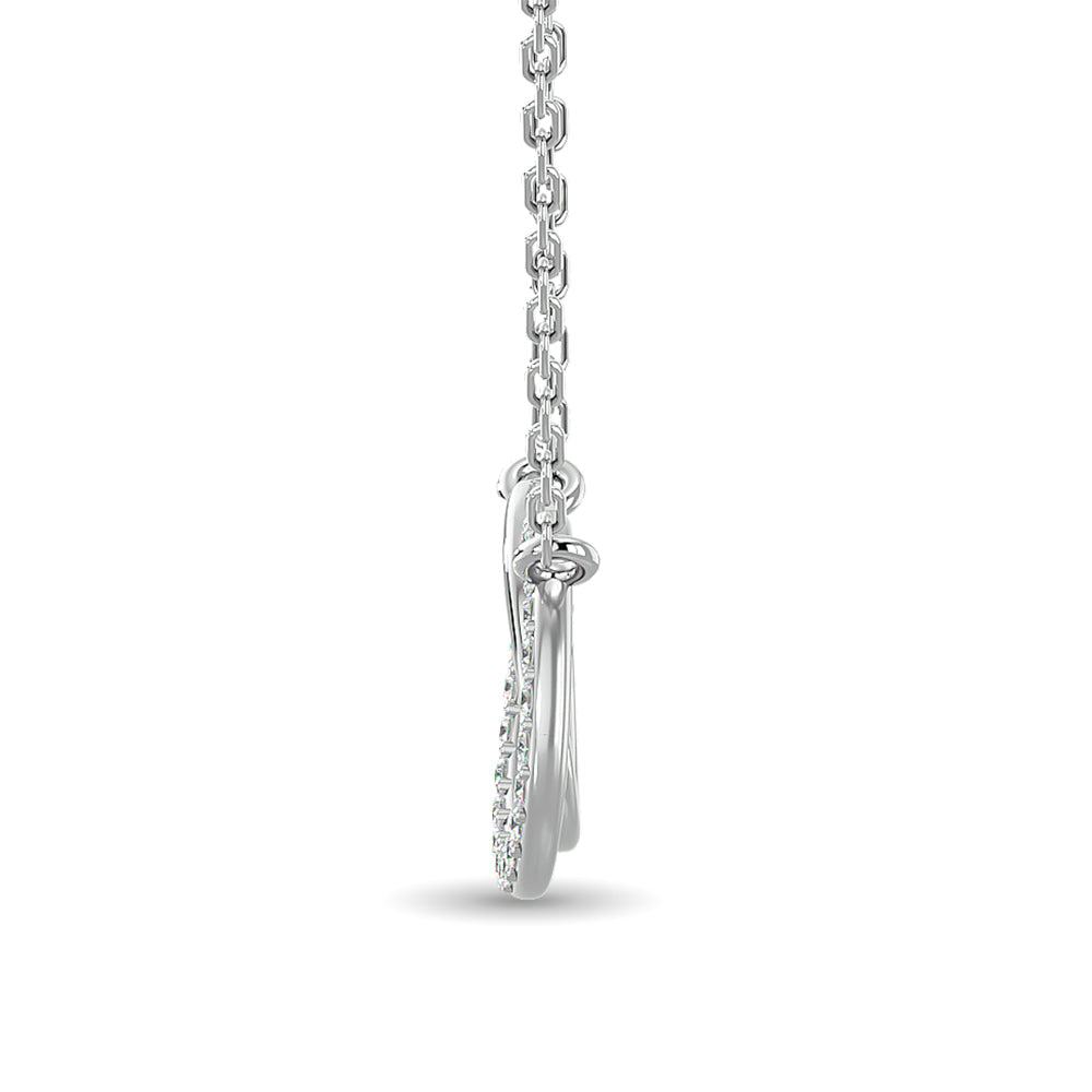 10KT WHITE GOLD 1/6CT TW DIAMOND NECKPIECE