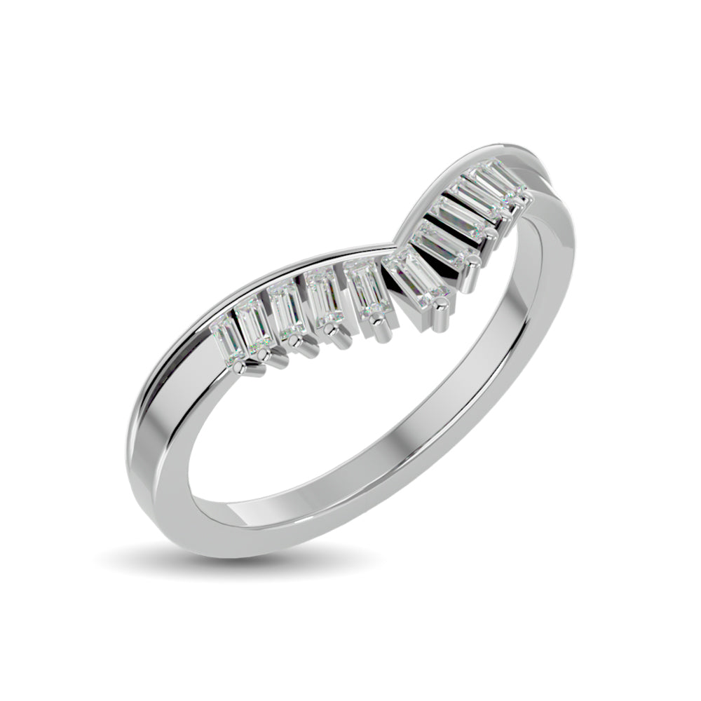 Diamond Chevron Band 1/5 ct tw in 14K White Gold