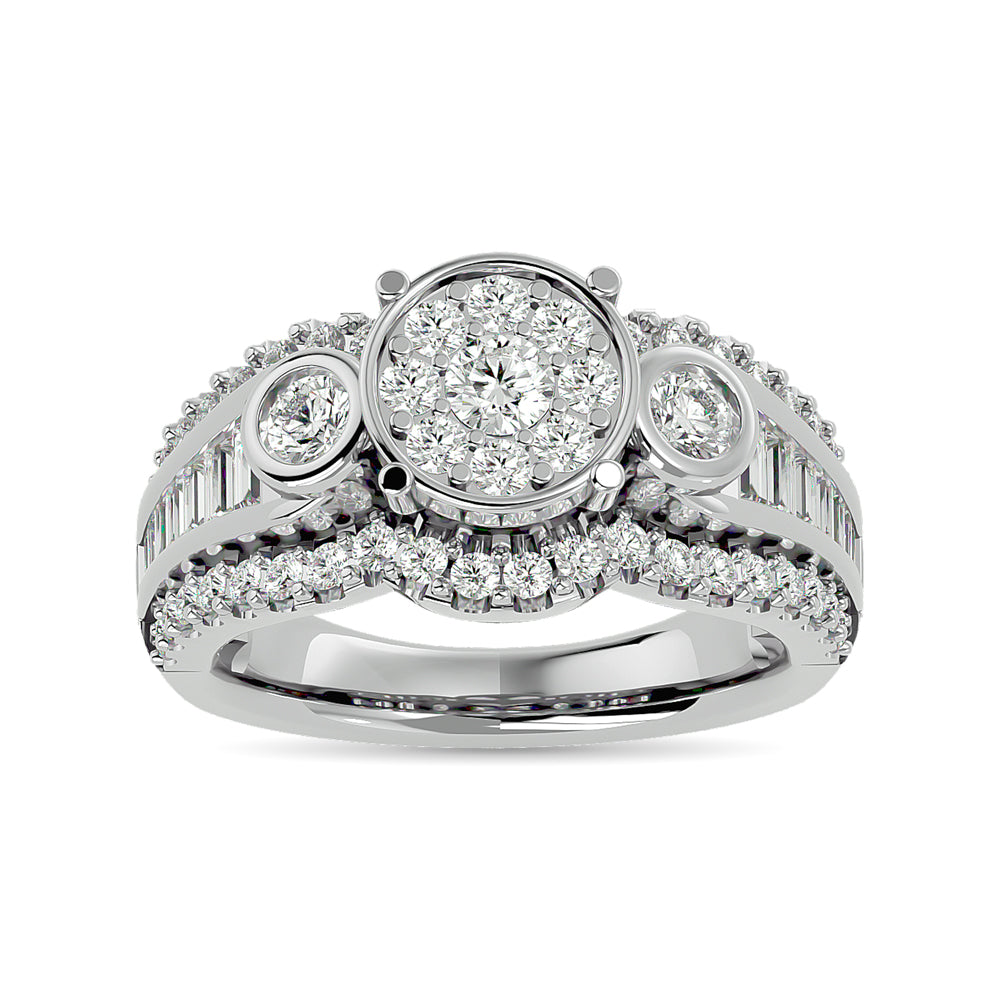 Diamond Engagement Ring 1 1/2 ct tw in 14K White Gold