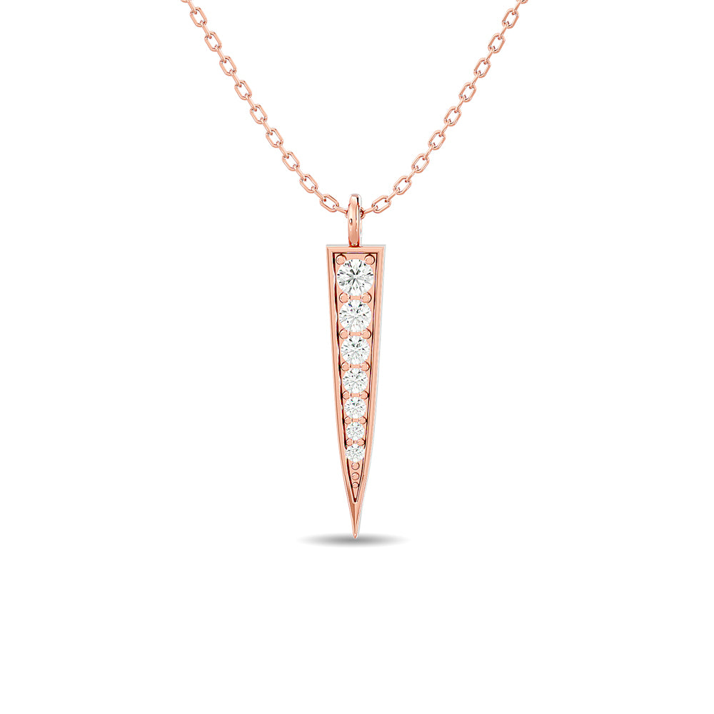 Diamond Fashion Pendant 1/6 ct tw in 10K Rose Gold