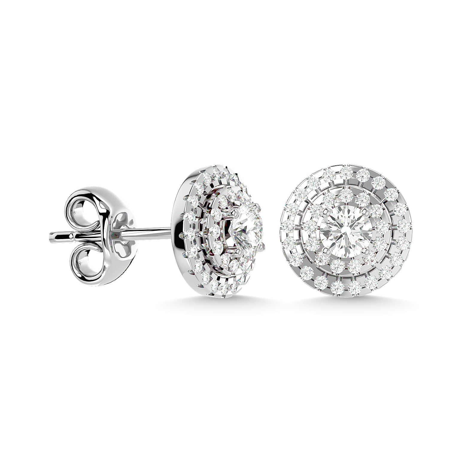 Diamond 9/10 ct tw Fashion Earrings in 14K White Gold