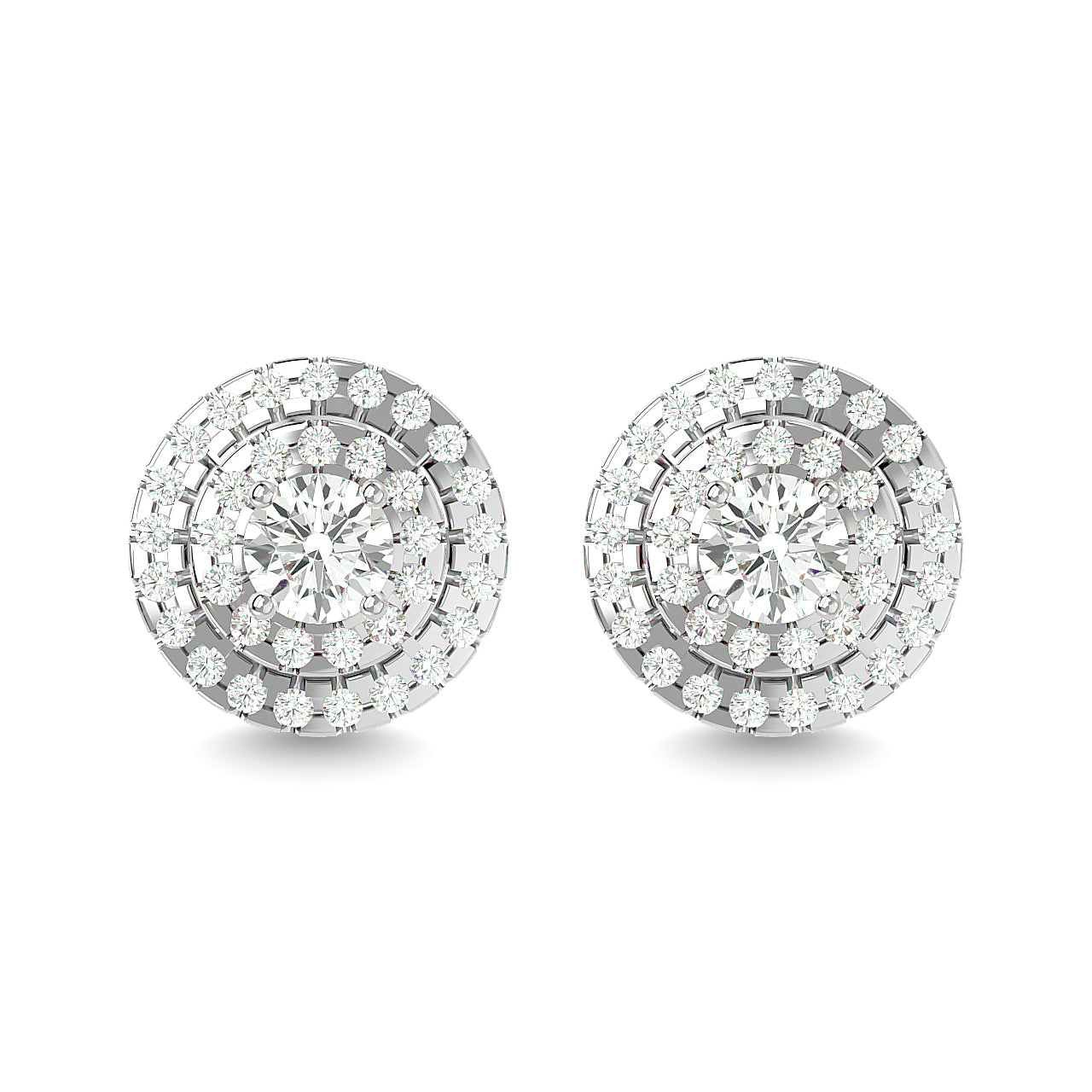 Diamond 9/10 ct tw Fashion Earrings in 14K White Gold