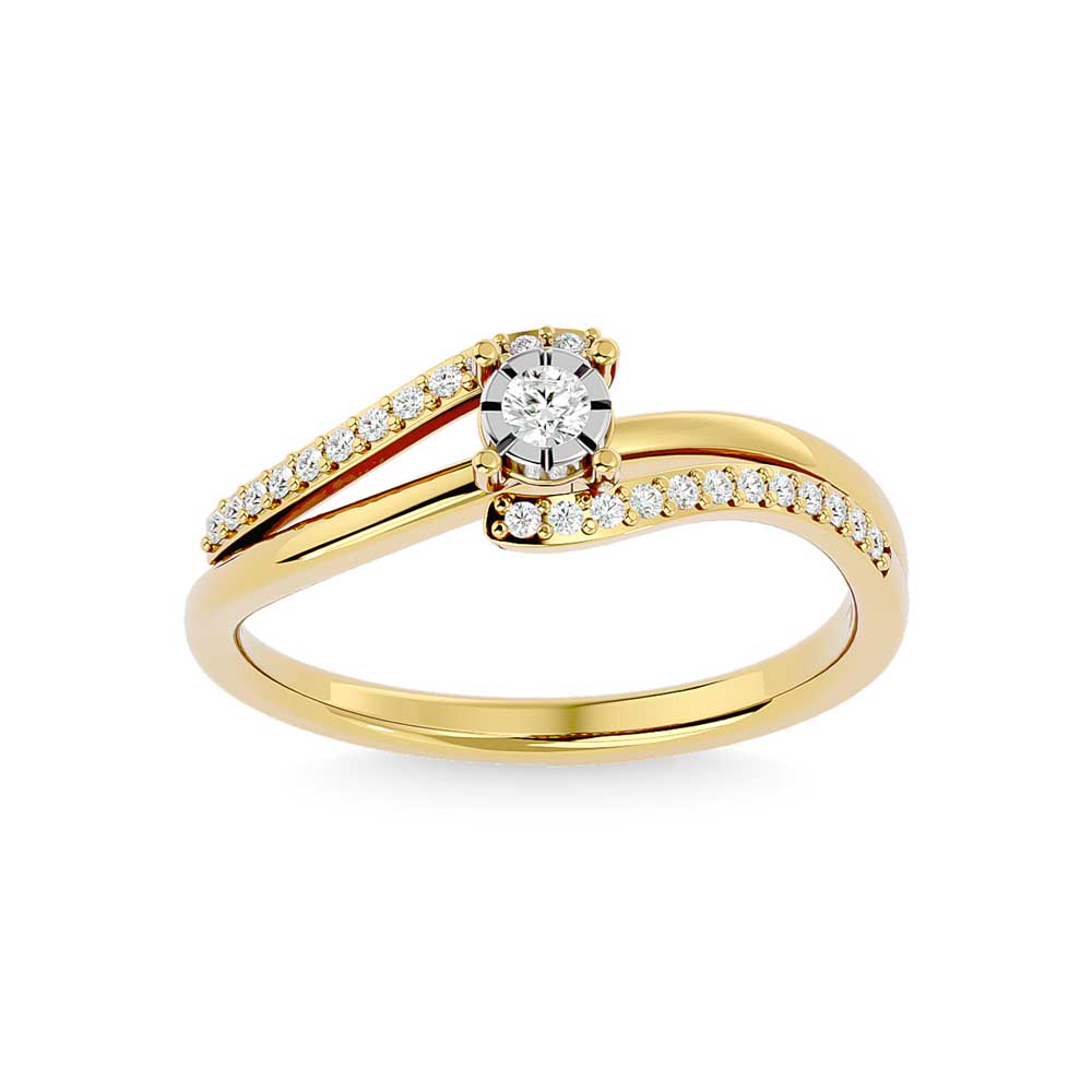 Diamond 1/6 ct tw Promise Ring in 10K Yellow Gold