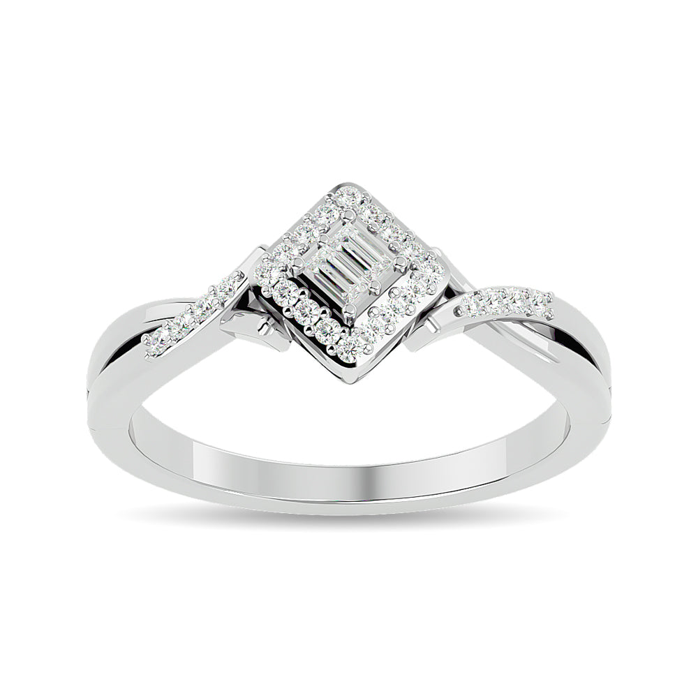 Diamond 1/6 ct tw Promise Ring in 10K White Gold