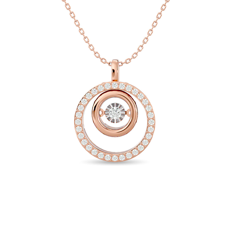 Diamond 1/4 ct tw Fashion Pendant in 14K Rose Gold