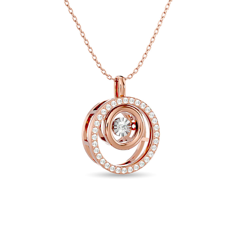 Diamond 1/4 ct tw Fashion Pendant in 14K Rose Gold