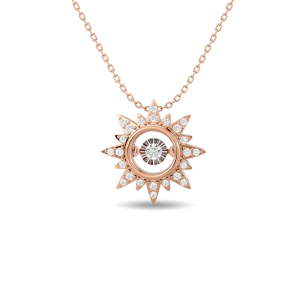 Diamond 1/6 ct tw Star Pendant in 10K Rose Gold