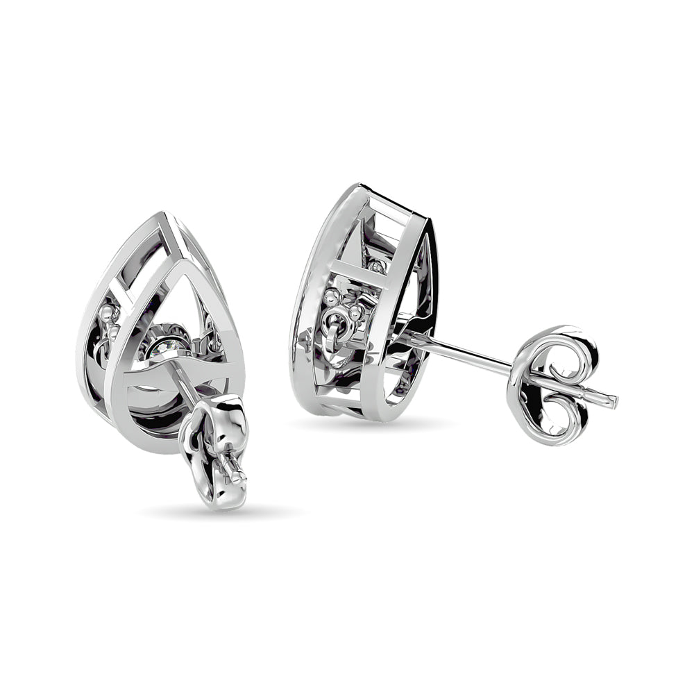 Diamond Fashion Earrings 1/20 ct tw in Sterling Silver