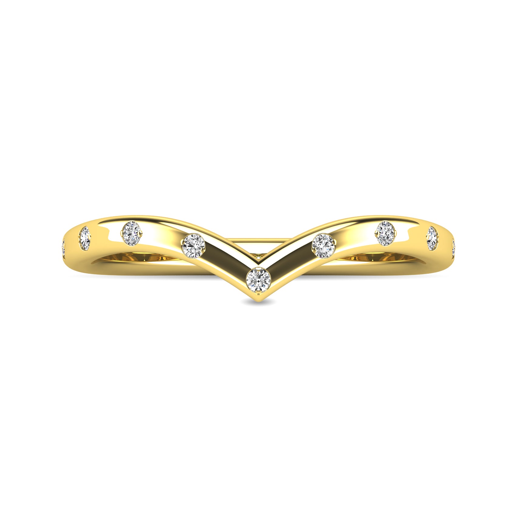 Diamond 1/10 ct tw Stackable Ring in 10K Yellow Gold