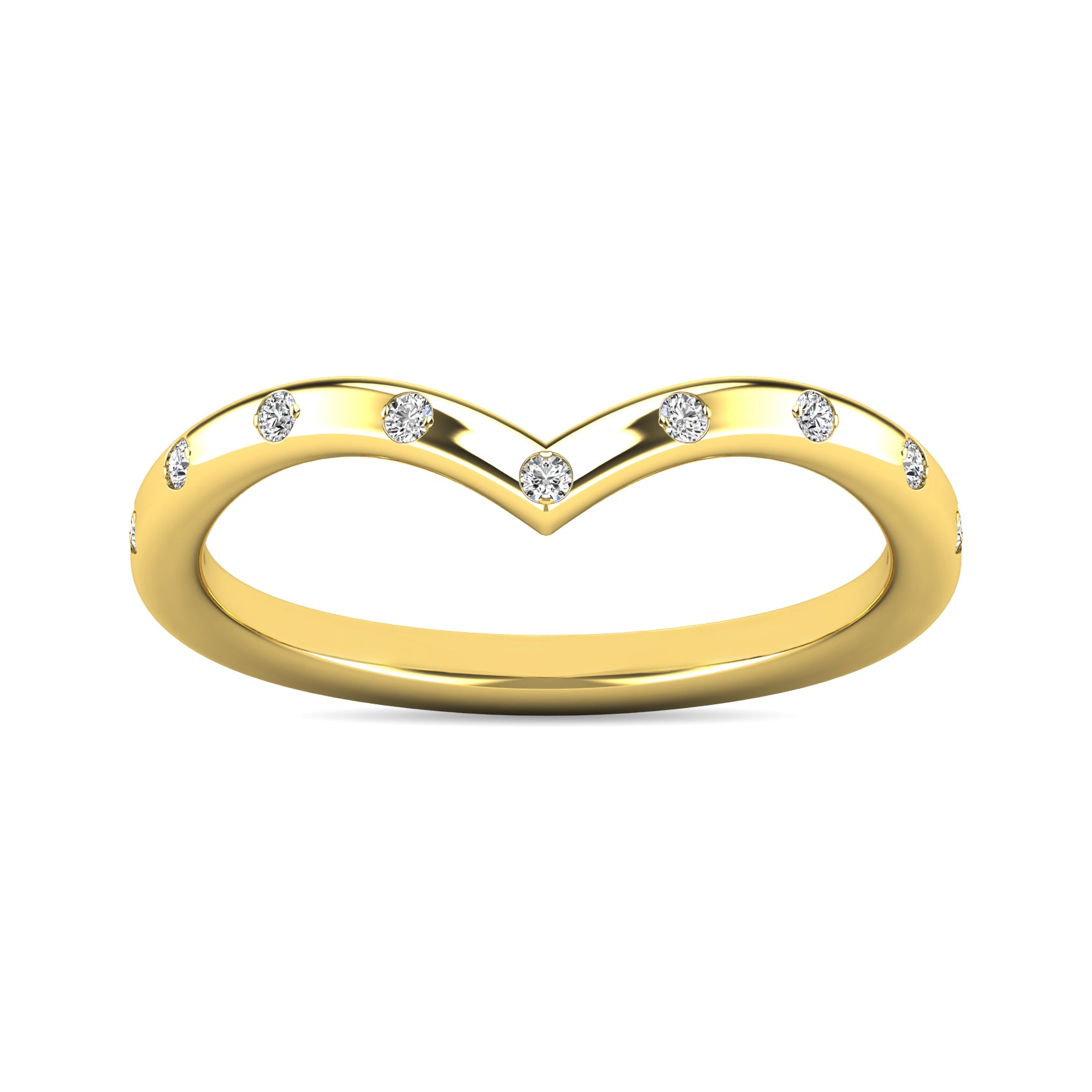 Diamond 1/10 ct tw Stackable Ring in 10K Yellow Gold