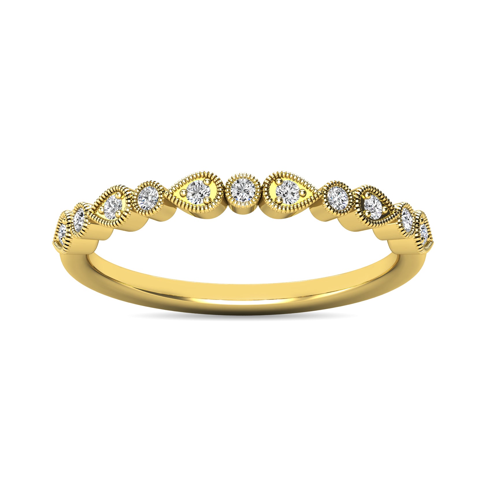 Diamond 1/10 ct tw Stackable Ring in 10K Yellow Gold