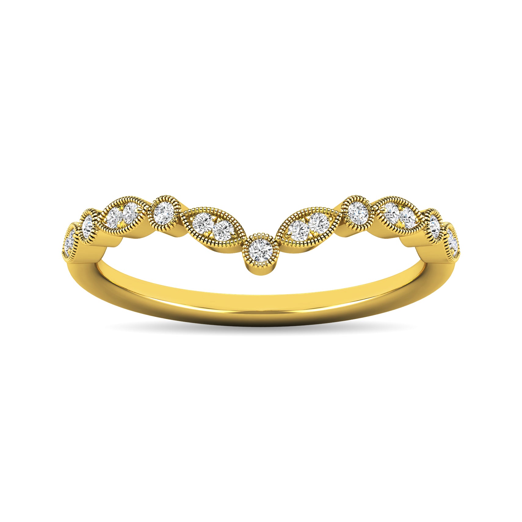 Diamond 1/10 ct tw Anniversary Band in 10K Yellow Gold