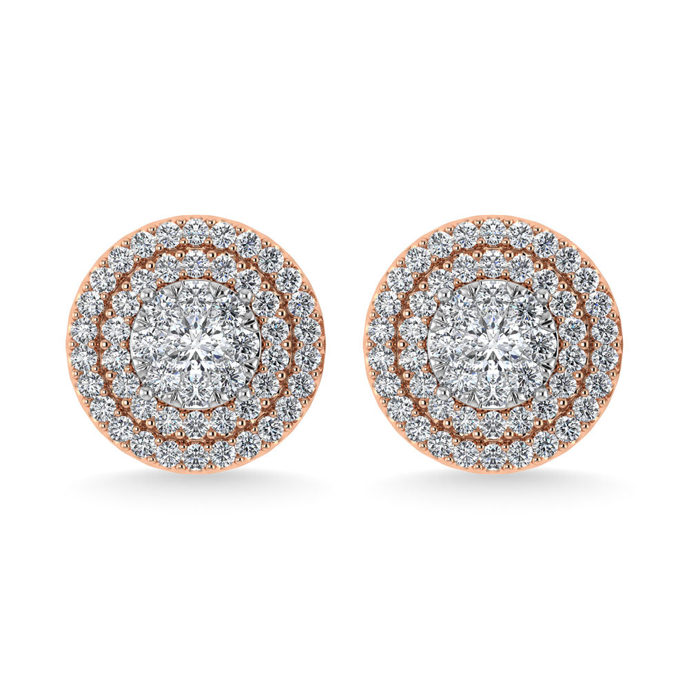 Diamond 7/8 Ct.Tw. Fashion Earrings in 14K Rose Gold