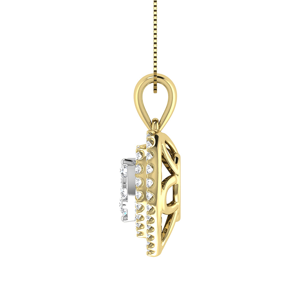 Diamond 3/4 Ct.Tw. Heart Pendant in 10K Yellow Gold