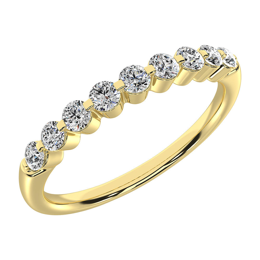 10K Yellow Gold 1/4 Ct.Tw. Diamond Stackable Band