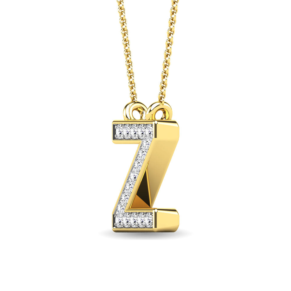 Diamond 1/20 Ct.Tw. Letter Z Pendant in 10K Yellow Gold