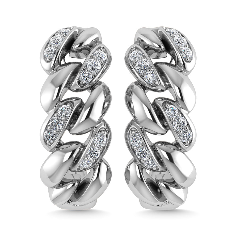 Diamond  1/10 Ct.Tw. J Earrings in 14K White Gold