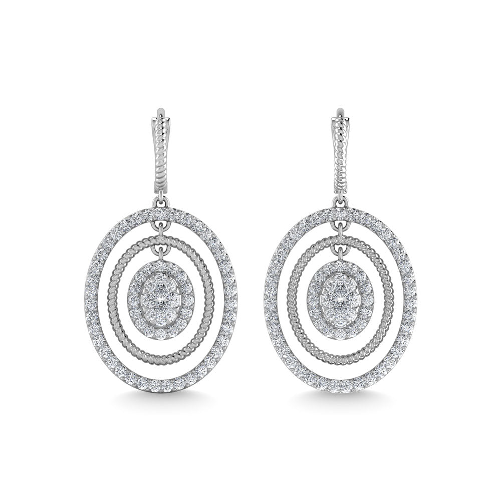 Diamond 1 1/2 Ct.Tw. Danglers Earrings in 10K White Gold